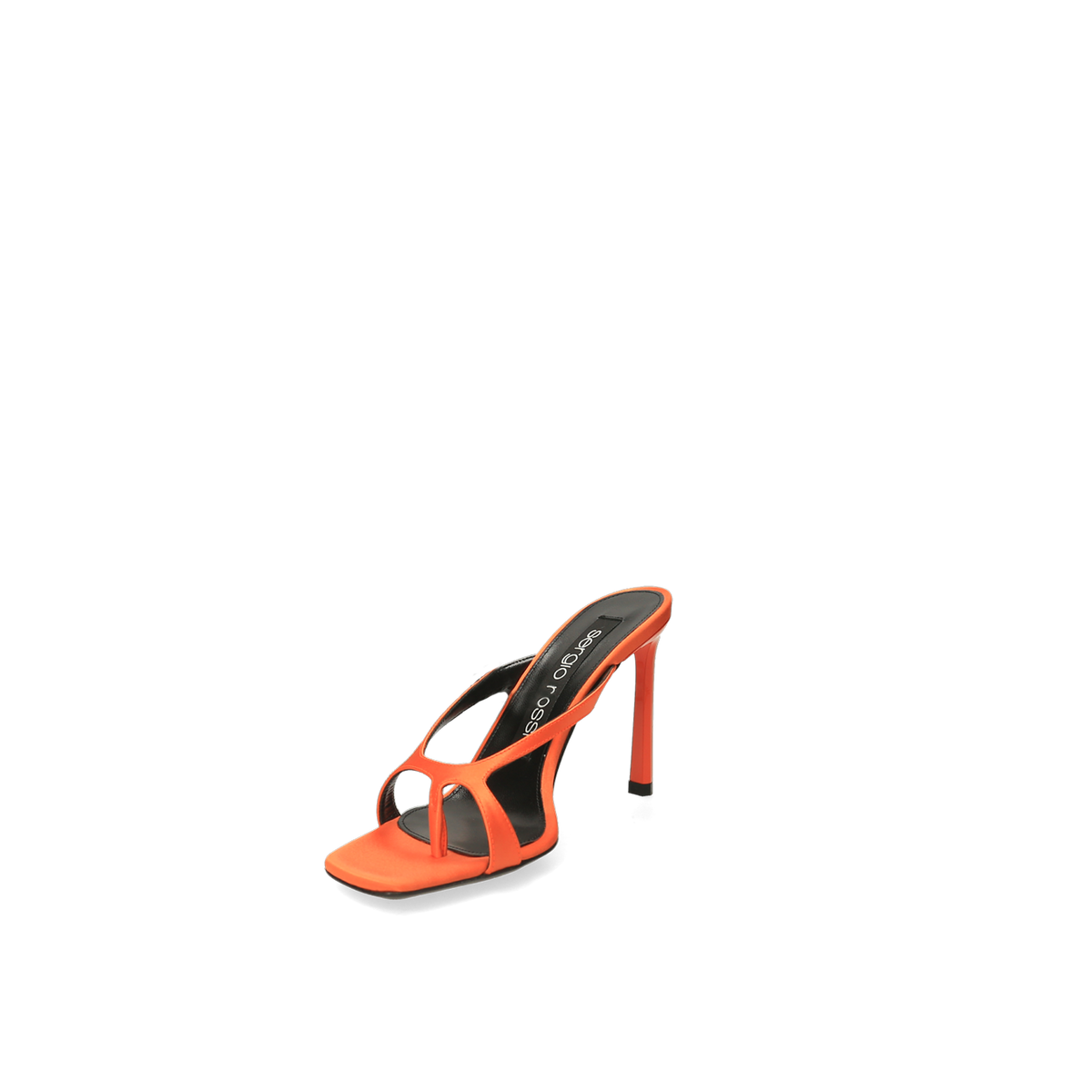 SERGIO ROSSI Sandales Aracne 95 en satin - Orange