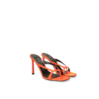 SERGIO ROSSI Sandales Aracne 95 en satin - Orange