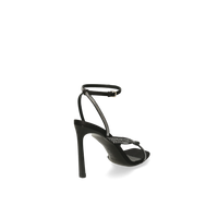 SERGIO ROSSI Aracne 95 satin sandals - Black