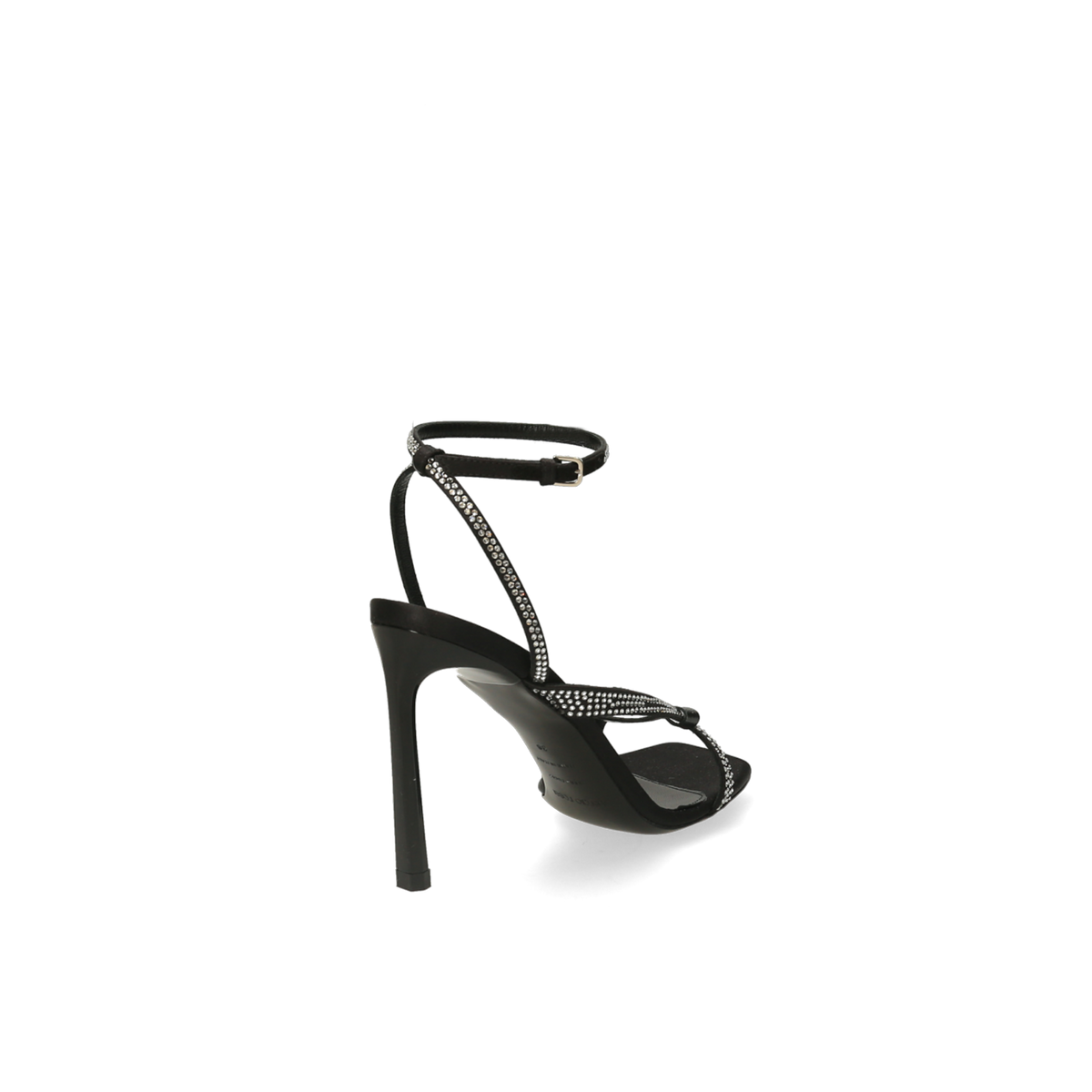 SERGIO ROSSI Aracne 95 satin sandals - Black