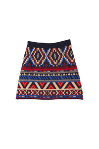 MEDIA OFF LINE_Jupe courte Ainika Tapestry - Bleu