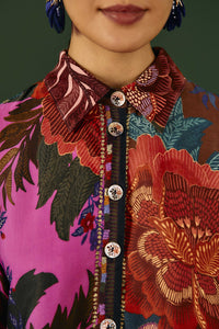 Chemise Flower à manches longues - Multicolore