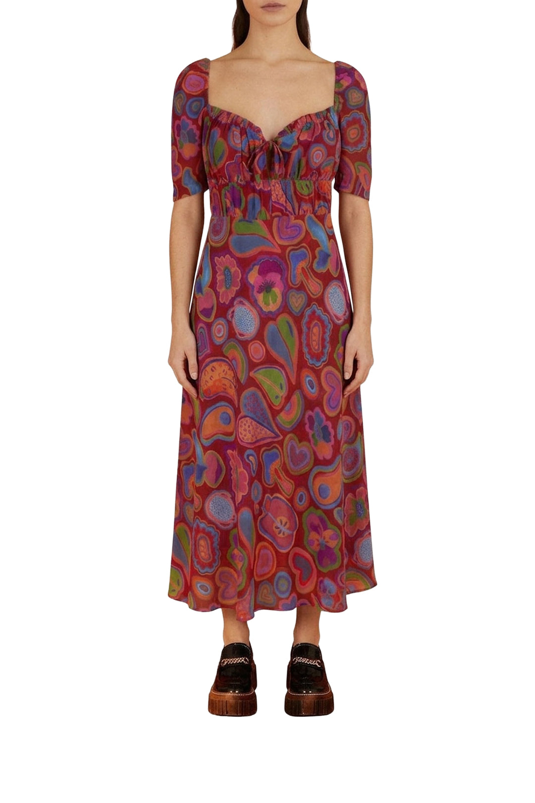Robe longue Lisa - Bordeaux