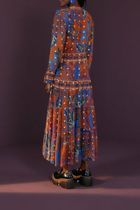 Robe longue Wild Jungle - Marron