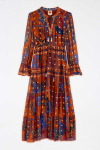 Robe longue Wild Jungle - Marron