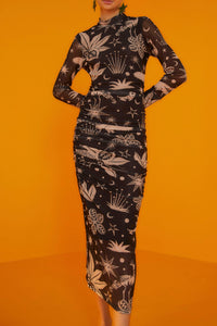 Robe midi Cerrado Sky en tulle - Noir