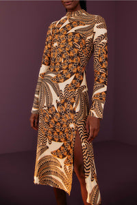 Robe midi Sand Yawanawa Vanahu - Beige