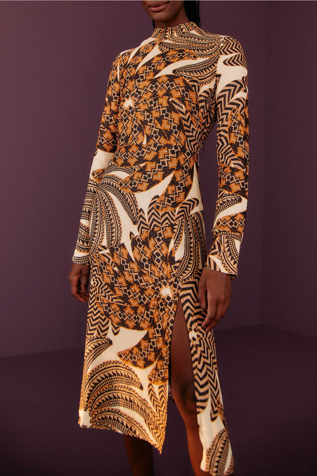 Robe midi Sand Yawanawa Vanahu - Beige