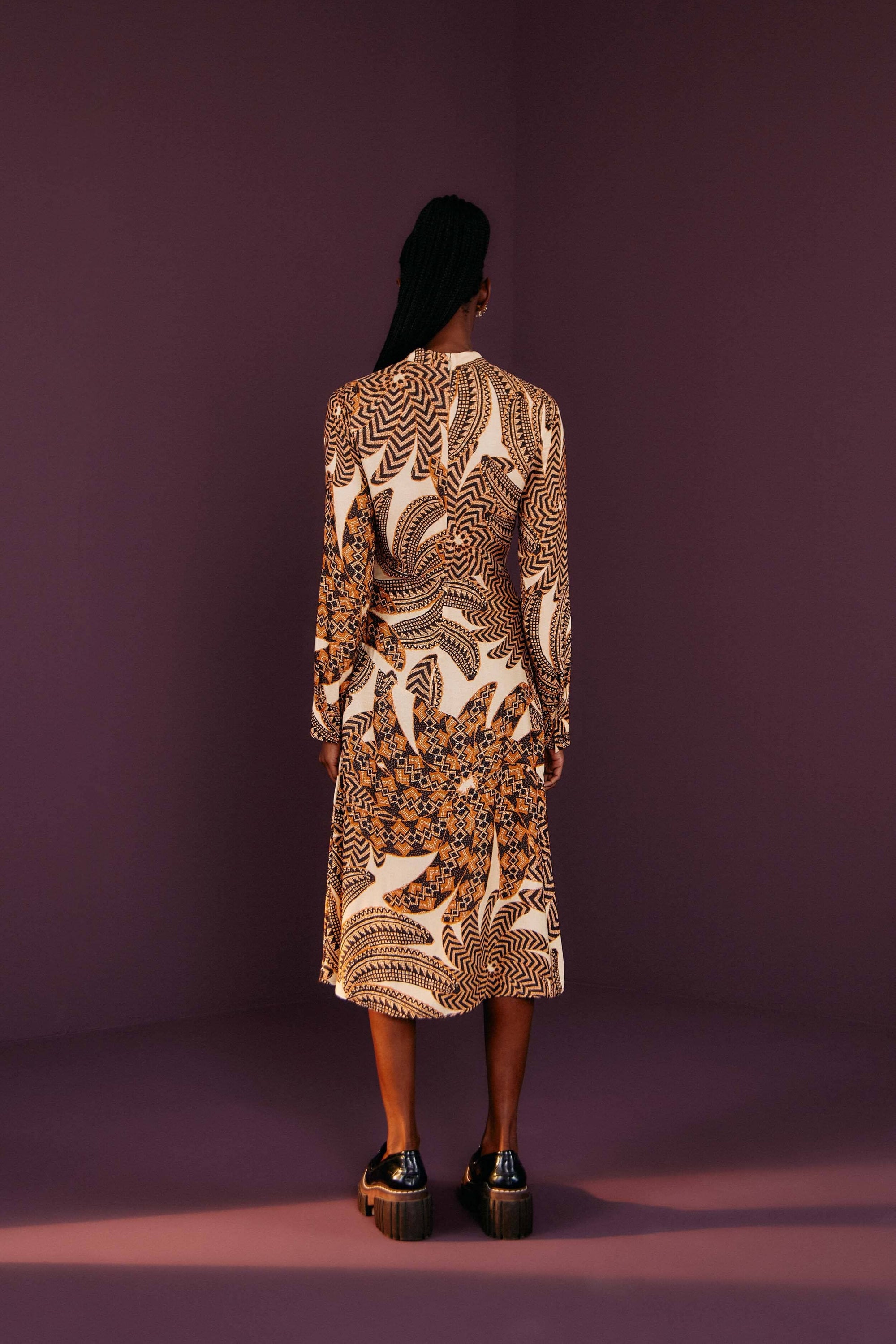 Robe midi Sand Yawanawa Vanahu - Beige