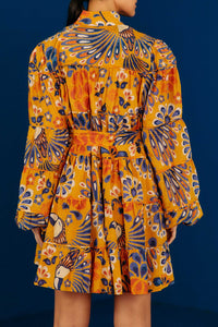 Pineapple Flowers Yellow Robe courte - Pineapple Flowers Yellow