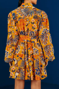 MEDIA OFF LINE_Robe mini Pineapple Flowers - Jaune