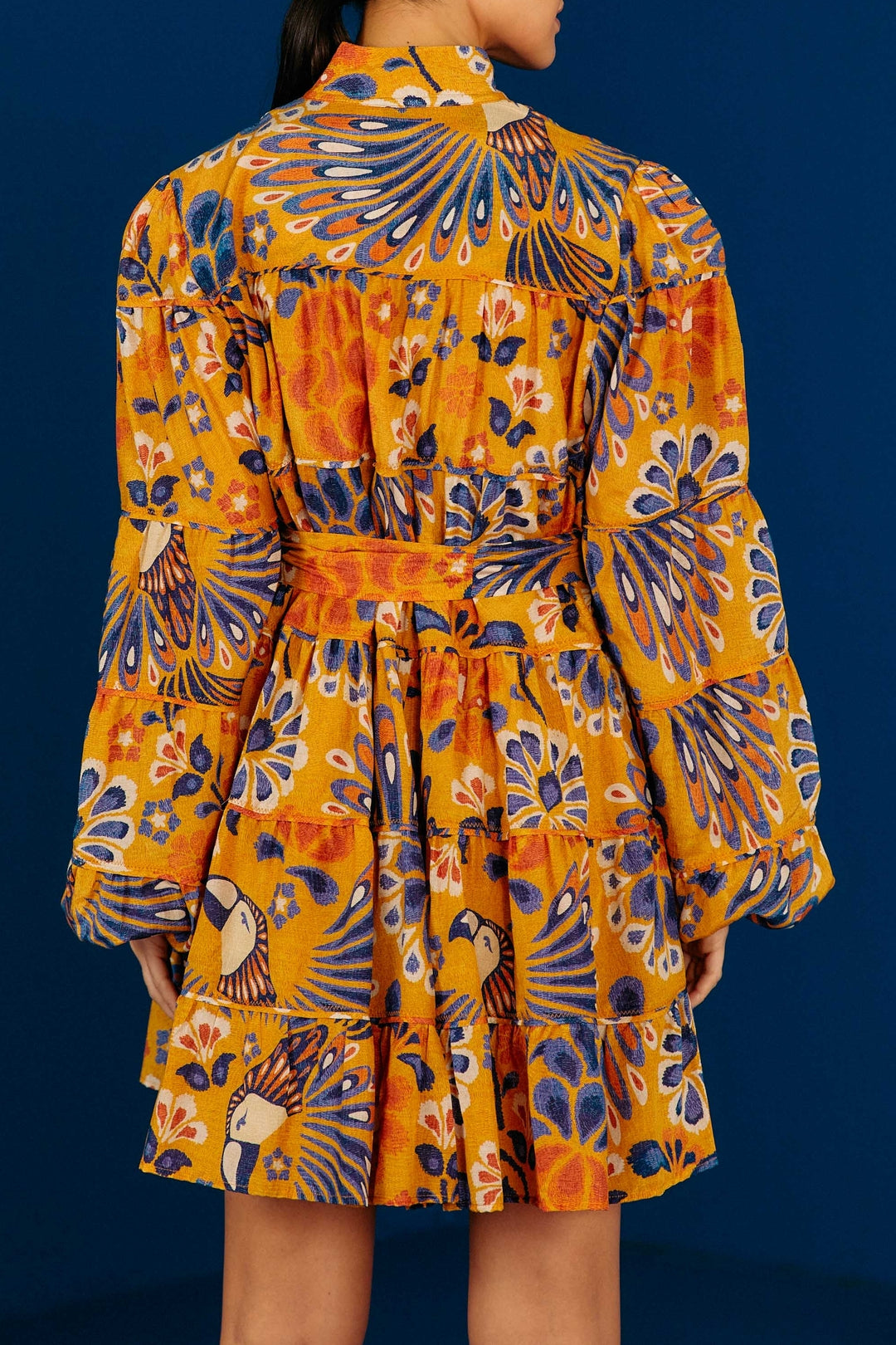MEDIA OFF LINE_Robe mini Pineapple Flowers - Jaune