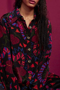 Chemise Pajama Snake Fruit - Noir