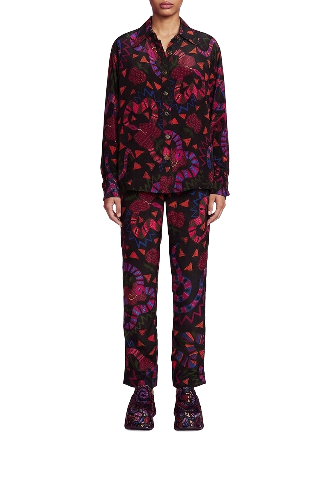 Chemise Pajama Snake Fruit - Noir