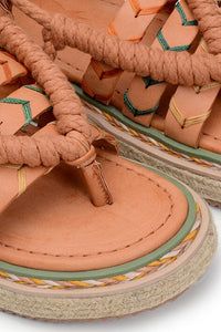 Flat rope sandals - Beige