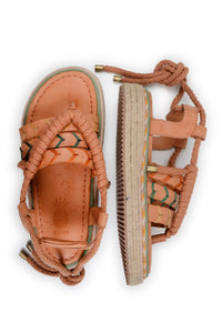Flat rope sandals - Beige