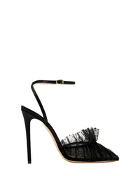 Escarpins Franca Polka 105 en satin - Black