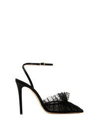 Escarpins Franca Polka 105 en satin - Black