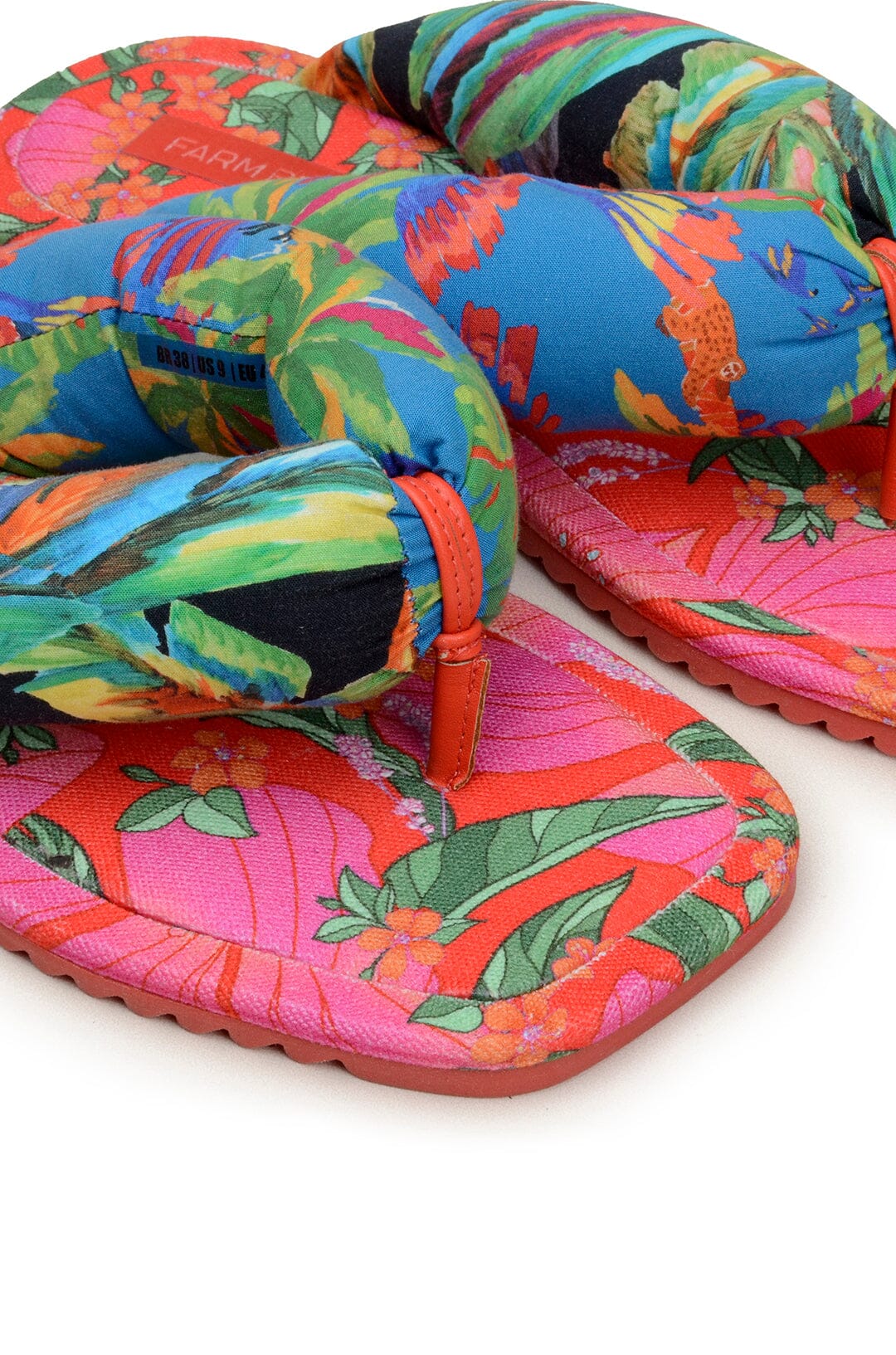 Sandales plates Puffy - Multicolore