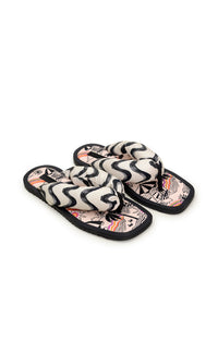 Striped flip-flops - Black