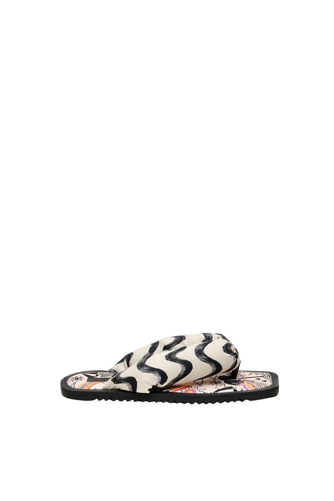 Striped flip-flops - Black
