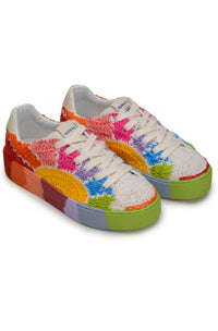 Sunset crochet trainers - Multicolour