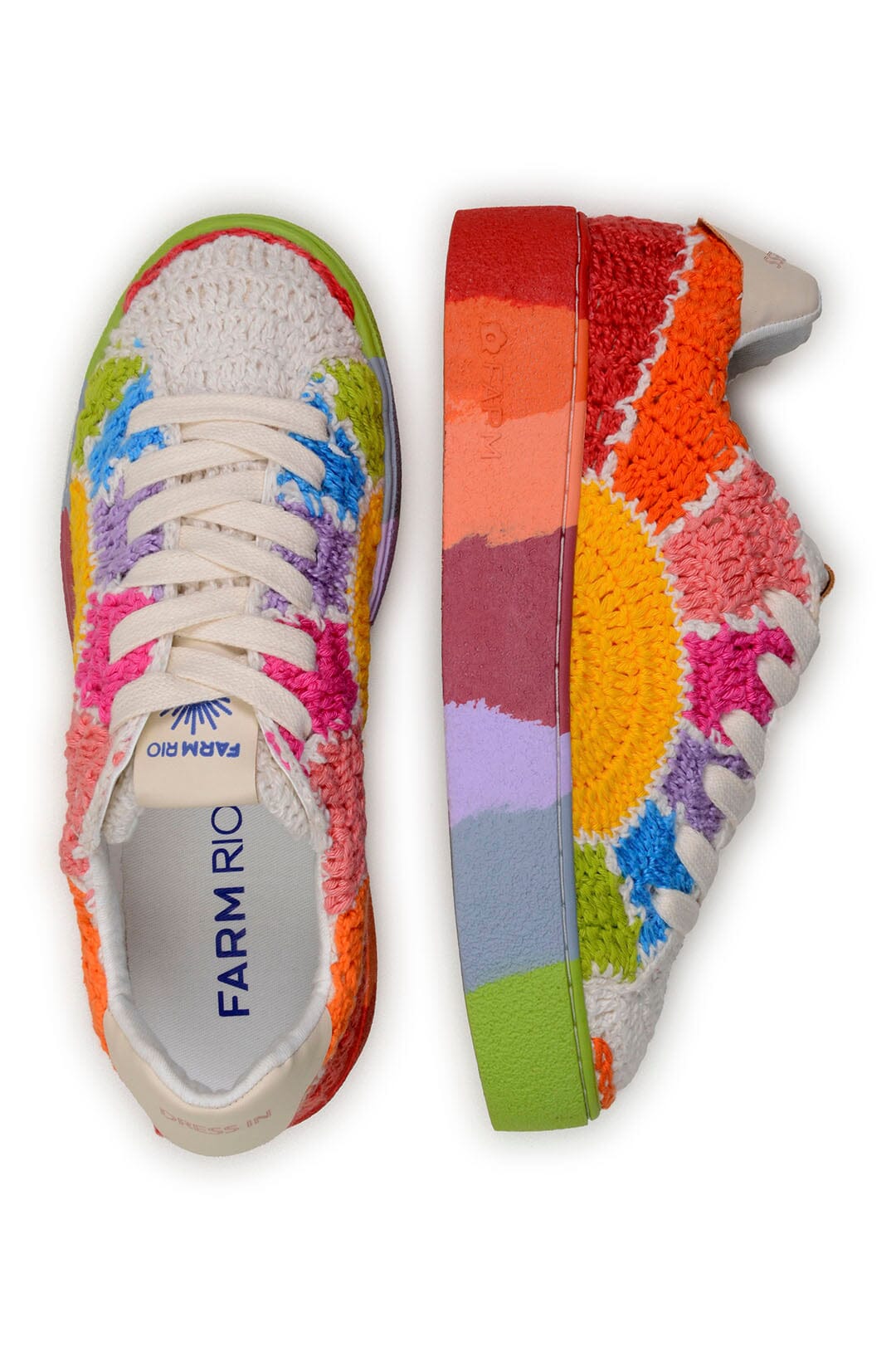 Sunset crochet trainers - Multicolour