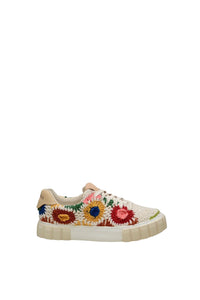 Sunset cotton crochet flat trainers - Multicolour