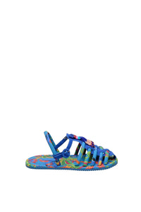 Sandales Macaw Tube à motif en coton - Bleu