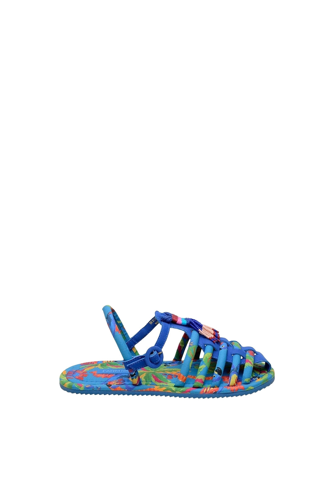Sandales Macaw Tube à motif en coton - Bleu