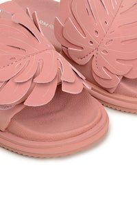 Monstera Mules with yoke - Pink