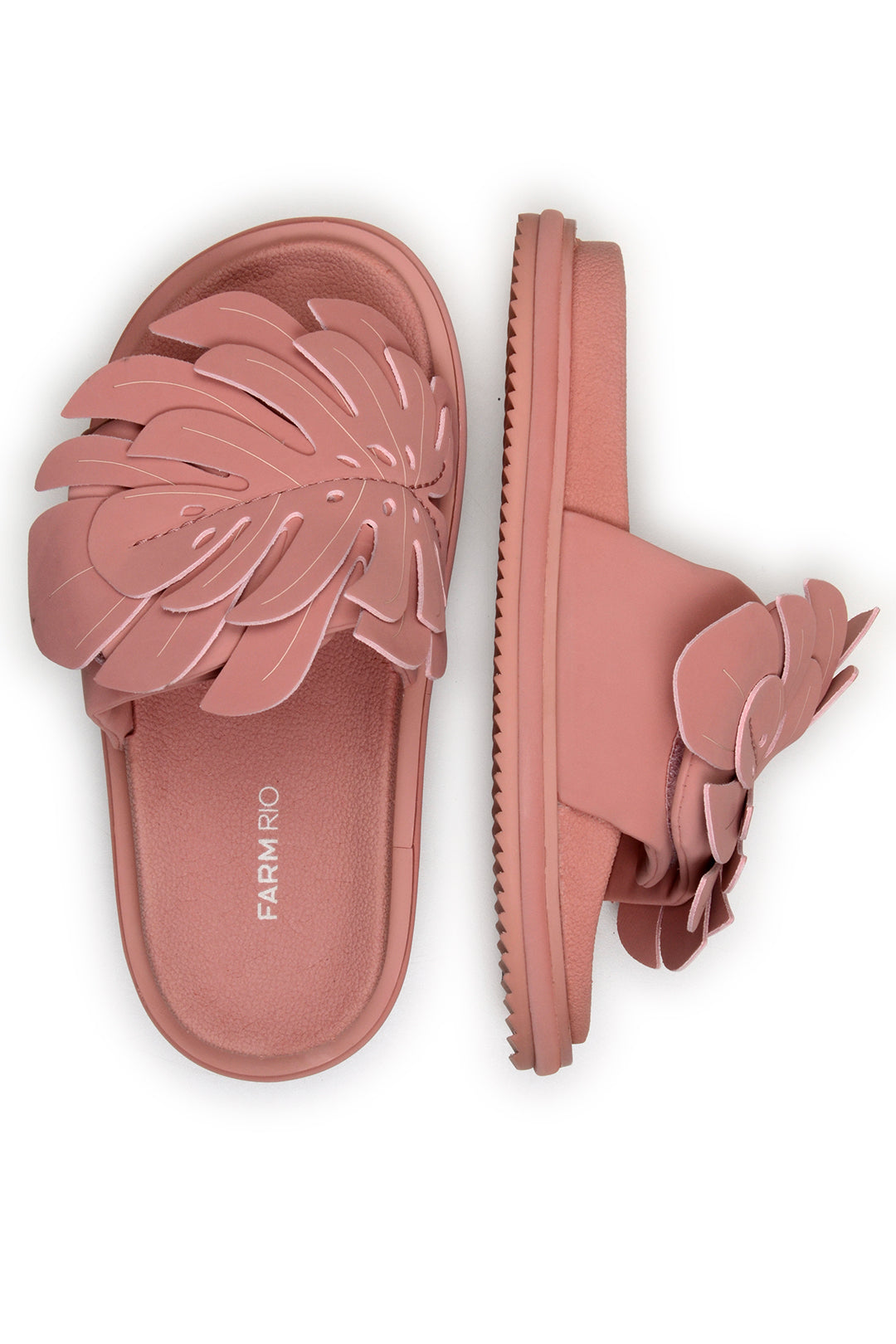 Monstera Mules with yoke - Pink