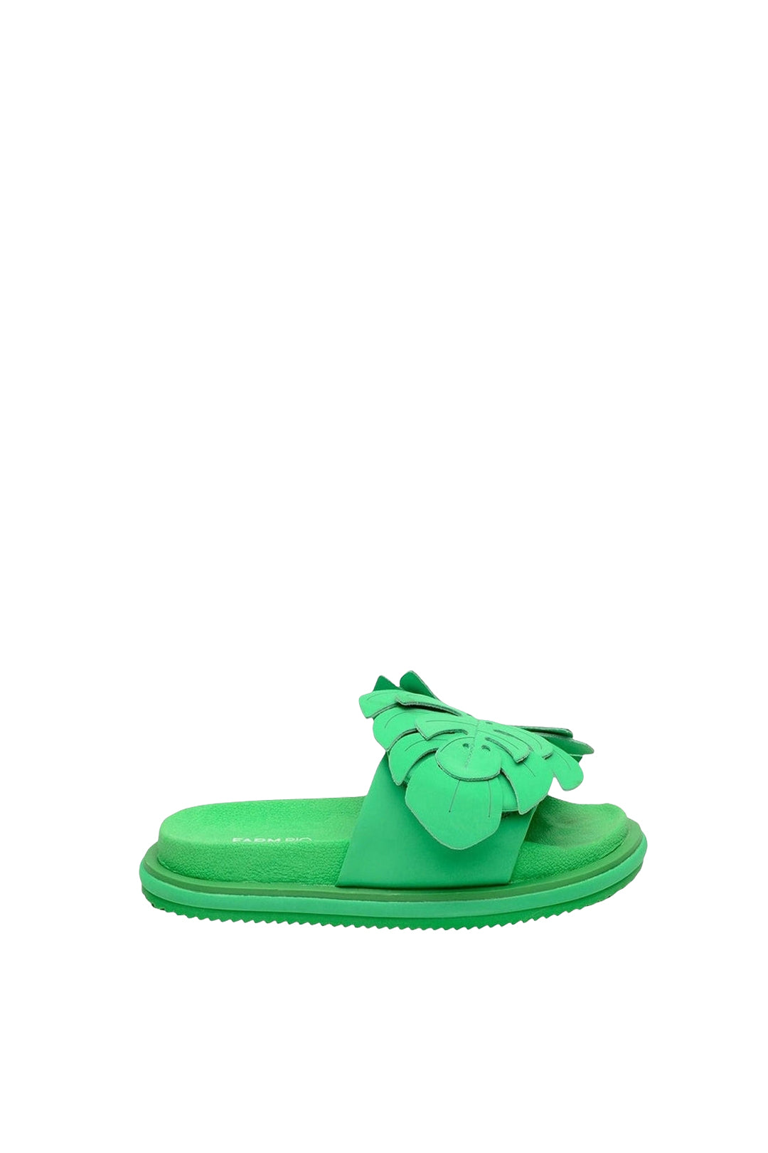 Monstera mules with yoke - Green