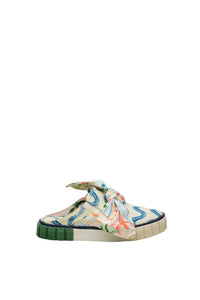 Copacabana mules with cotton bow - Blue