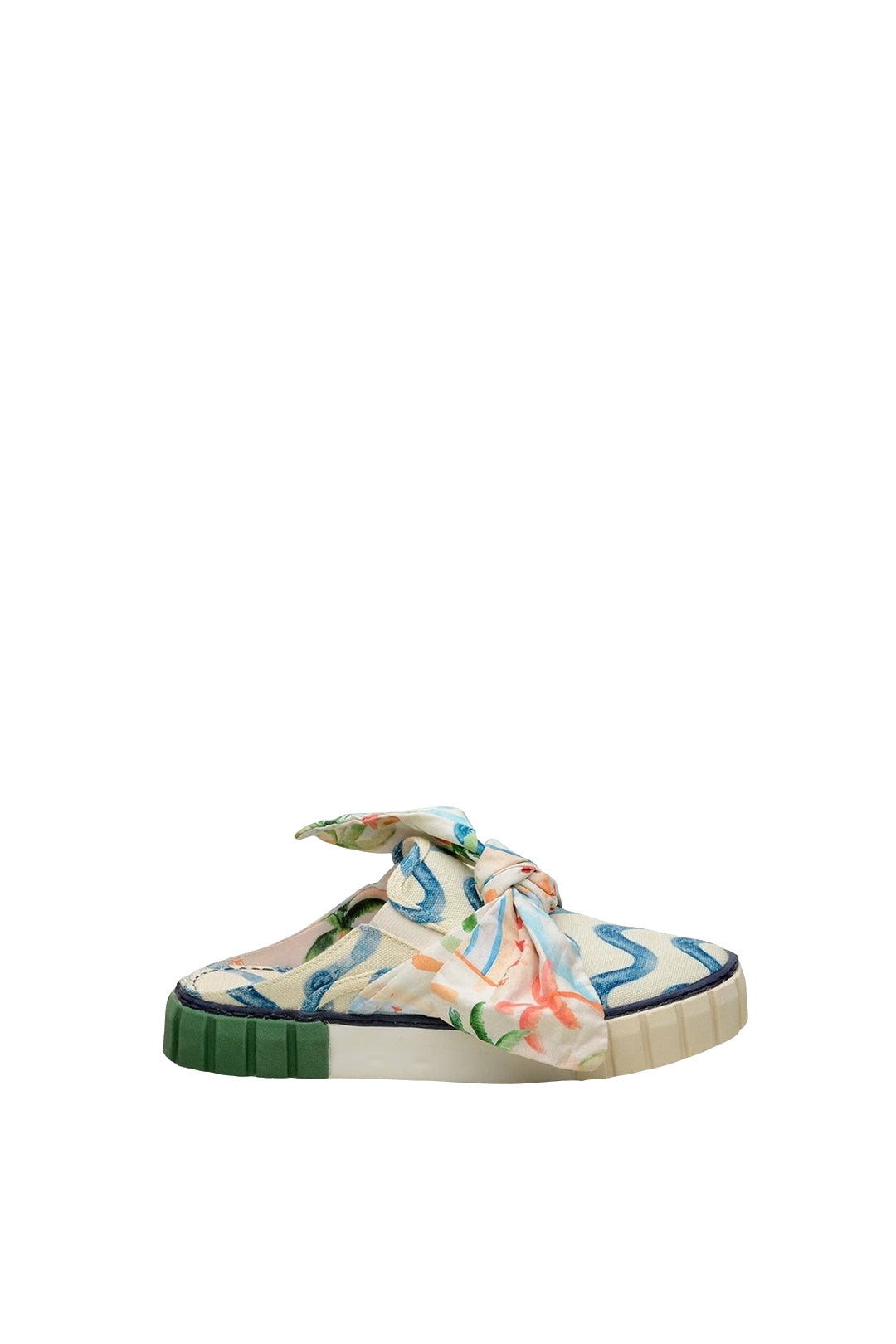Copacabana mules with cotton bow - Blue