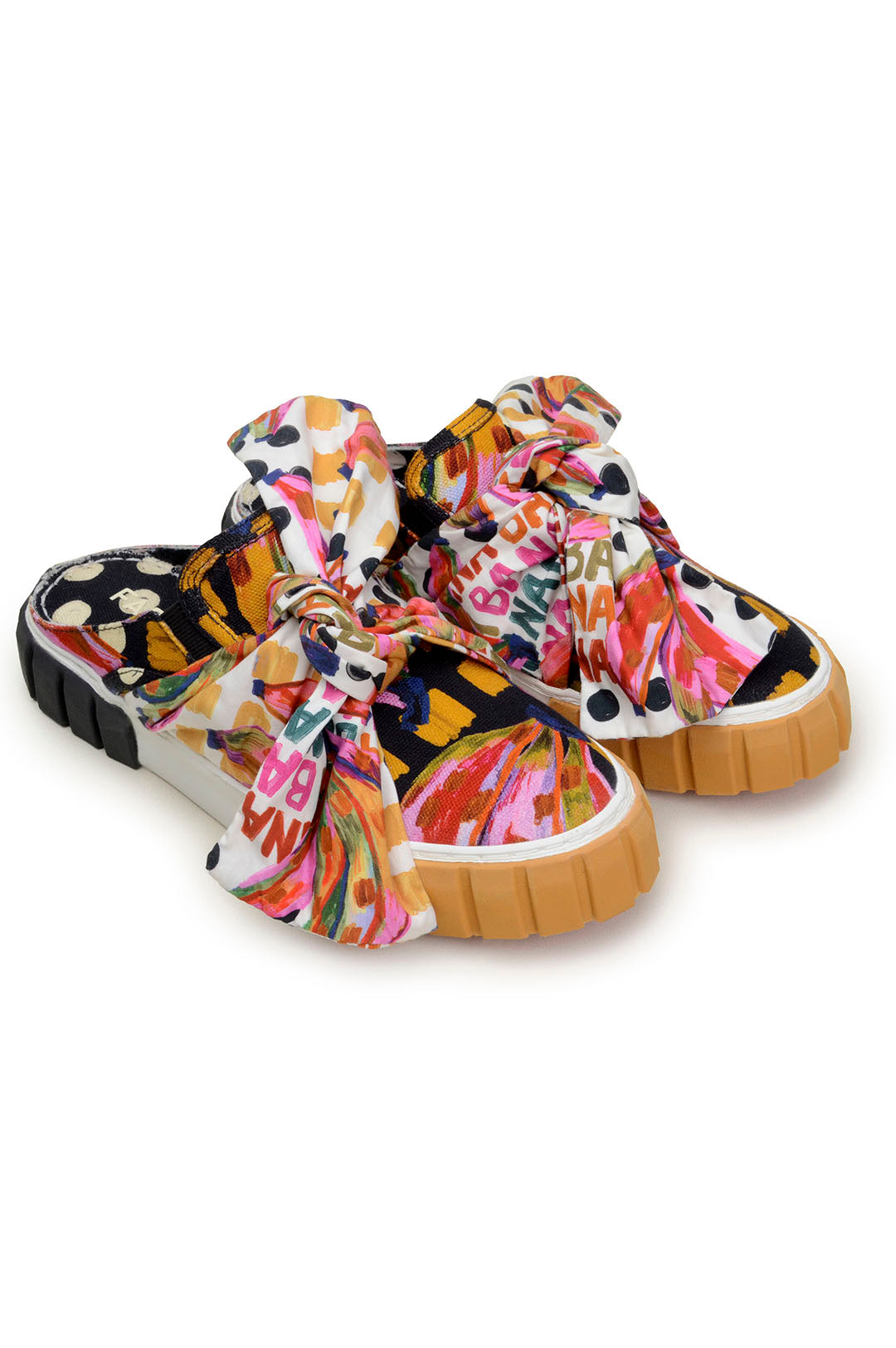 Baskets mules Bananatic avec nœud en coton - Multicolore