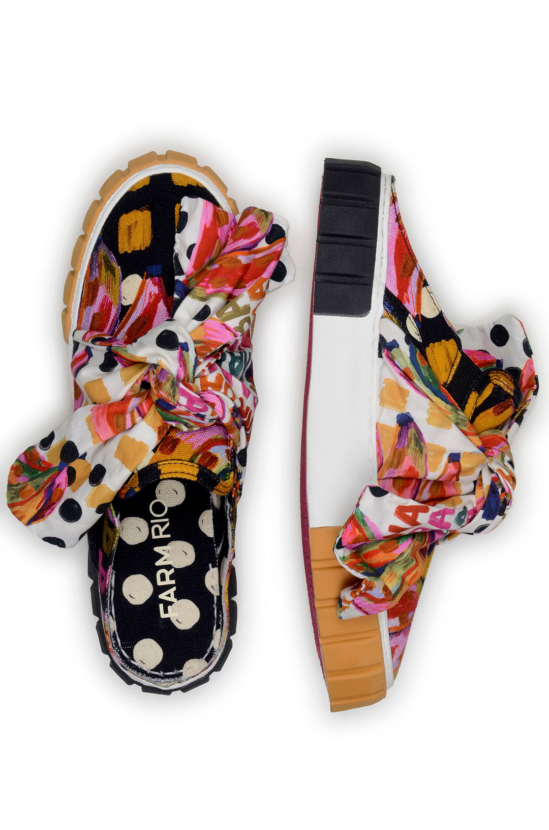 Baskets mules Bananatic avec nœud en coton - Multicolore