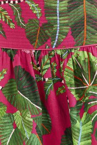 MEDIA OFF LINE_Robe courte Feuilles de rosier en lin - Rose