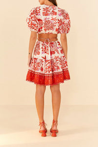 Robe courte Rio en coton - Rouge
