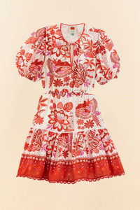 Robe courte Rio en coton - Rouge