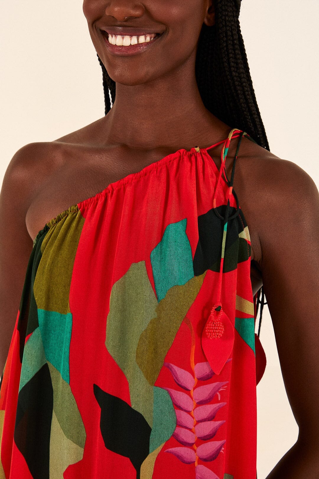 Robe longue Heliconia - Rouge