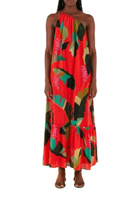 Robe longue Heliconia - Rouge
