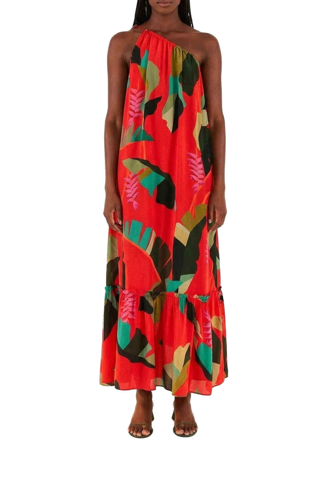 Robe longue Heliconia - Rouge