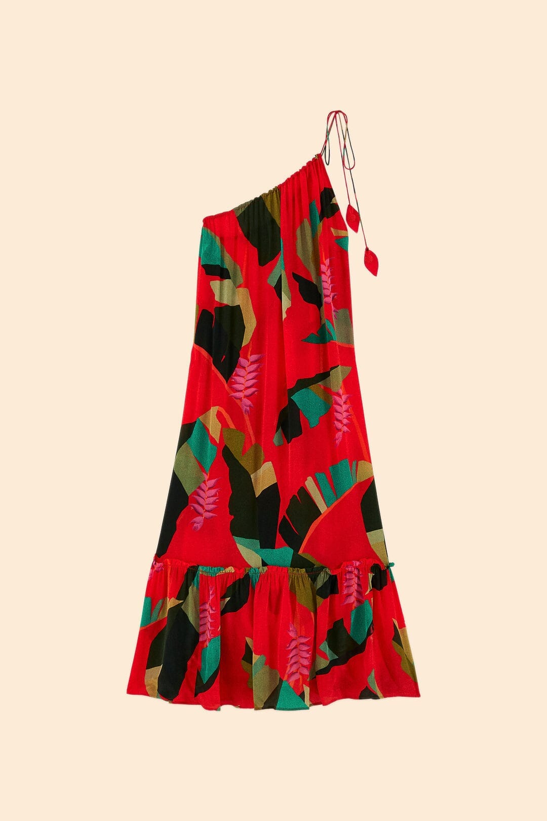 Robe longue Heliconia - Rouge