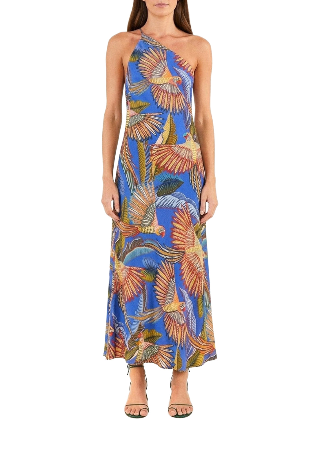 Robe longue Macaw Flight - Bleu