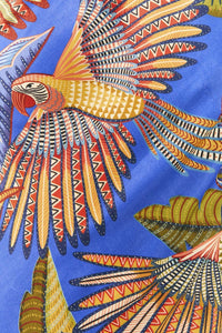 Robe longue Macaw Flight - Bleu