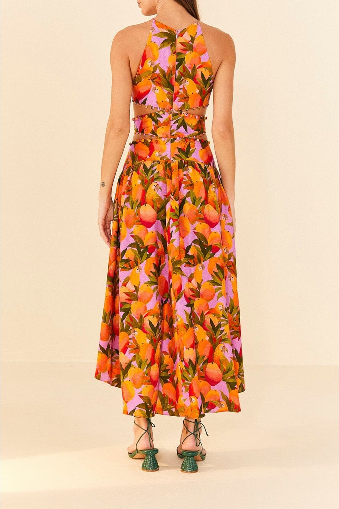 Robe midi Mango Macaws en lin - Jaune