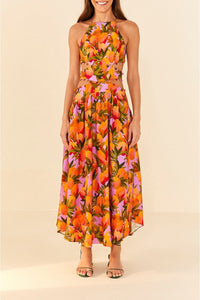 Robe midi Mango Macaws en lin - Jaune