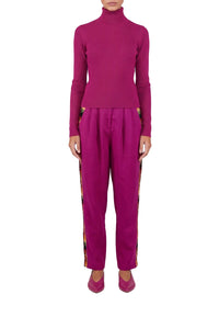 Knitted high neck jumper - Pink