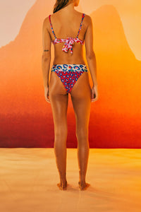 MEDIA OFF LINE_Haut de bikini Léopard Pop - Rouge